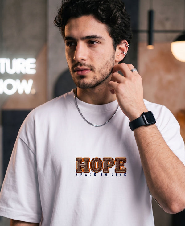T.T. Men OversizedGraaphic Printed T-Shirt White