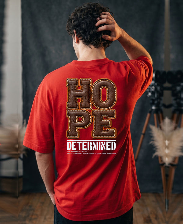 T.T. Men OversizedGraaphic Printed T-Shirt Red