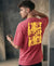 T.T. Men OversizedGraaphic Printed T-Shirt Pink