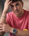 T.T. Men OversizedGraaphic Printed T-Shirt Pink