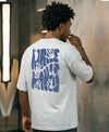 T.T. Men OversizedGraaphic Printed T-Shirt Grey Melange