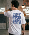 T.T. Men OversizedGraaphic Printed T-Shirt White