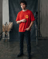 T.T. Men OversizedGraaphic Printed T-Shirt Red