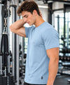 Hiflyers Men Regular Fit Cotton Round Neck T-Shirt |Pack Of 2|Teal Blue,Baby Blue
