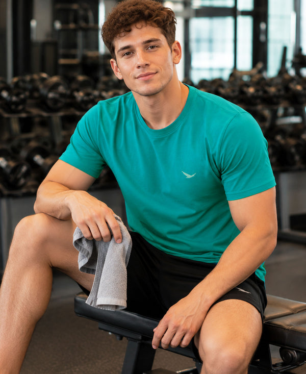 Hiflyers Men Regular Fit Cotton Round Neck T-Shirt |Pack Of 2|Teal Blue,Blue