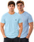 Hiflyers Men Regular Fit Cotton Round Neck T-Shirt |Pack Of 2|Baby Blue,Light Blue
