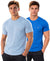 Hiflyers Men Regular Fit Cotton Round Neck T-Shirt |Pack Of 2|Baby Blue,Blue