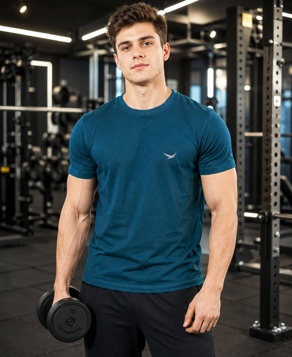 Hiflyers Men Regular Fit Cotton Round Neck T-Shirt |Pack Of 2|Airforce,Green