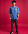 T.T. Men OversizedGraaphic Printed T-Shirt Sky Blue