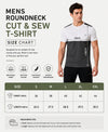 T.T. Men Dri-Fit Cut & Sew Design T-ShirtPack Of 1 Dark Grey-White
