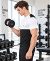 T.T. Men Dri-Fit Cut & Sew Design T-ShirtPack Of 1 Black-White