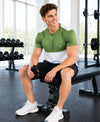 T.T. Men Dri-Fit Cut & Sew Design T-ShirtPack Of 1 White-Green
