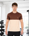 T.T. Men Dri-FitCut & Sew Design T-ShirtPack Of 1 Beige-Brown