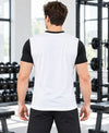 T.T. Men Dri-Fit Cut & Sew Design T-ShirtPack Of 1 White-Black
