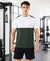 T.T. Men Dri-Fit Cut & Sew Design T-ShirtPack Of 1 Olive-White