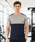 T.T. Men Dri-Fit Cut & Sew Design T-ShirtPack Of 1 Navy-Grey