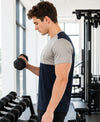 T.T. Men Dri-Fit Cut & Sew Design T-ShirtPack Of 1 Navy-Grey