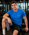 Hiflyers Men Regular Fit Cotton Round Neck T-ShirtBlue