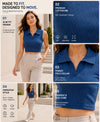 T.T. Women|Slim Fit Ribbed Tank Top|Stretchable Cotton Rib Fabric| Trendy High Street Casual & Office Wear Sleeveless Crop Tee|Desire Rib Polo Tshirt For Women||Airforce