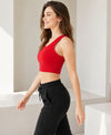 T.T. Women|Ribbed Crop Top|Sleeveless Round Neck Slim Fit Aesthetic Streetwear Top|Stretchable Cotton Fabric|Tshirt|Top||Red