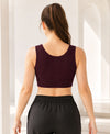 T.T. Women|Ribbed Crop Top|Sleeveless Round Neck Slim Fit Aesthetic Streetwear Top|Stretchable Cotton Fabric|Tshirt|Top||Plum