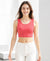T.T. Women|Ribbed Crop Top|Sleeveless Round Neck Slim Fit Aesthetic Streetwear Top|Stretchable Cotton Fabric|Tshirt|Top||Coral