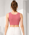 T.T. Women|Ribbed Crop Top|Sleeveless Round Neck Slim Fit Aesthetic Streetwear Top|Stretchable Cotton Fabric|Tshirt|Top||Apricot
