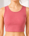 T.T. Women|Ribbed Crop Top|Sleeveless Round Neck Slim Fit Aesthetic Streetwear Top|Stretchable Cotton Fabric|Tshirt|Top||Apricot