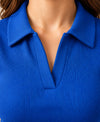 T.T. Women|Slim Fit Ribbed Tank Top|Stretchable Cotton Rib Fabric| Trendy High Street Casual & Office Wear Sleeveless Crop Tee|Desire Rib Polo Tshirt For Women||Royal Blue