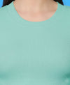 T.T. Women|Stylish Crop Top|Ribbed Slim Fit Full Sleeve Round Neck Trendy Casual Wear Top|Stretchable Cotton Fabric|Tshirt|Top||Tealblue