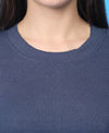 T.T. Women|Stylish Crop Top|Ribbed Slim Fit Full Sleeve Round Neck Trendy Casual Wear Top|Stretchable Cotton Fabric|Tshirt|Top||Royal Blue