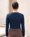 T.T. Women|Stylish Crop Top|Ribbed Slim Fit Full Sleeve Round Neck Trendy Casual Wear Top|Stretchable Cotton Fabric|Tshirt|Top||Denim