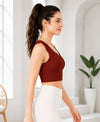 T.T. Women|Ribbed Crop Top|Sleeveless Notch Neck Slim Fit Aesthetic Streetwear Top|Stretchable Cotton Fabric|Tshirt|Top||Rust
