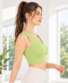 T.T. Women|Ribbed Crop Top|Sleeveless Notch Neck Slim Fit Aesthetic Streetwear Top|Stretchable Cotton Fabric|Tshirt|Top||Pista