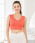 T.T. Women|Ribbed Crop Top|Sleeveless Notch Neck Slim Fit Aesthetic Streetwear Top|Stretchable Cotton Fabric|Tshirt|Top||Orange