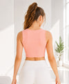 T.T. Women|Ribbed Crop Top|Sleeveless Notch Neck Slim Fit Aesthetic Streetwear Top|Stretchable Cotton Fabric|Tshirt|Top||Cream