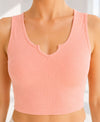 T.T. Women|Ribbed Crop Top|Sleeveless Notch Neck Slim Fit Aesthetic Streetwear Top|Stretchable Cotton Fabric|Tshirt|Top||Cream