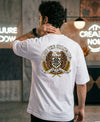 T.T. Men Oversized Graphic Printed T-Shirt White