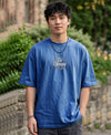 T.T. Men Oversized Graphic Printed T-Shirt Sky Blue