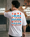 T.T. Men Oversized Graphic Printed T-Shirt White