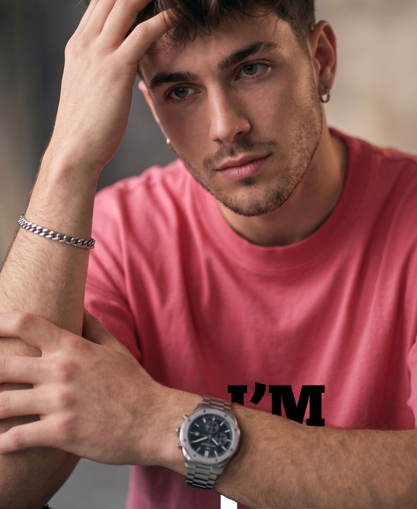 T.T. Men Oversized Graphic Printed T-Shirt Pink