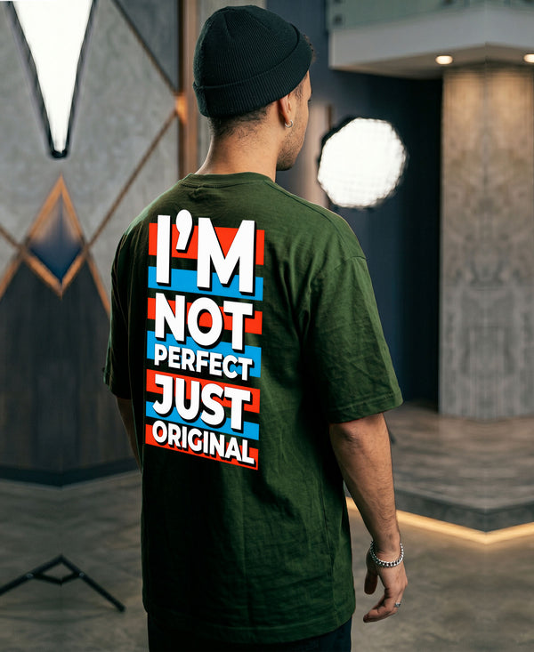 T.T. Men Oversized Graphic Printed T-Shirt Green