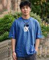 T.T. Men Oversized Graphic Printed T-Shirt Sky Blue