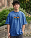 T.T. Men Oversized Graphic Printed T-Shirt Sky Blue