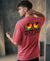 T.T. Men Oversized Graphic Printed T-Shirt Pink