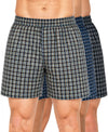 T.T. Men Checked Cotton Poly Woven Boxer Shorts Pack Of 3 Yellow,Navy,Black