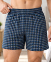 T.T. Men Checked Cotton Poly Woven Boxer Shorts Pack Of 3 Yellow,Navy,Black