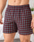 T.T. Men Checked Cotton Poly Woven Boxer Shorts Maroon