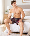 T.T. Men Checked Cotton Poly Woven Boxer Shorts Maroon