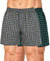 T.T. Men Checked Cotton Poly Woven Boxer Shorts Pack Of 2 Yellow,Green